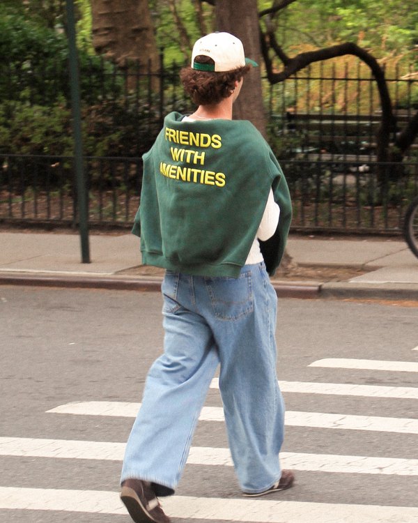 Friends With Amenities crewneck sweatshirt in forest green